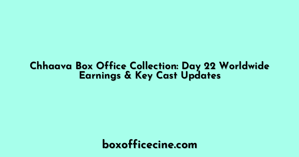 Chhaava Box Office Collection: Day 22 Worldwide Earnings & Key Cast Updates