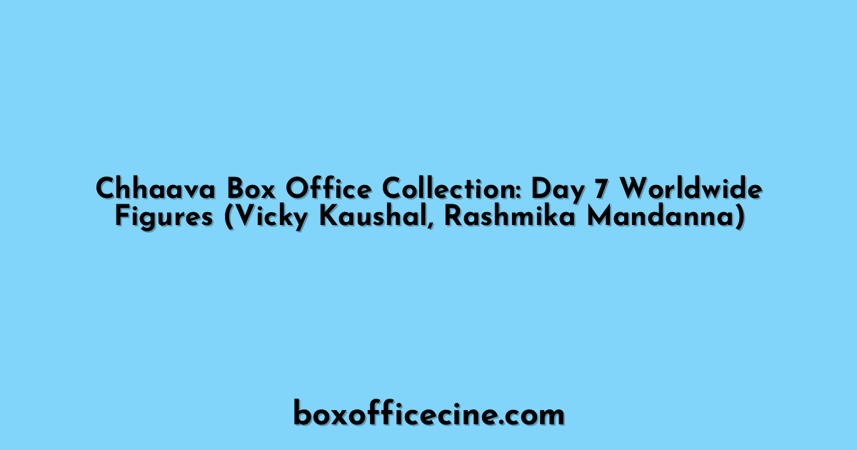 Chhaava Box Office Collection: Day 7 Worldwide Figures (Vicky Kaushal, Rashmika Mandanna)