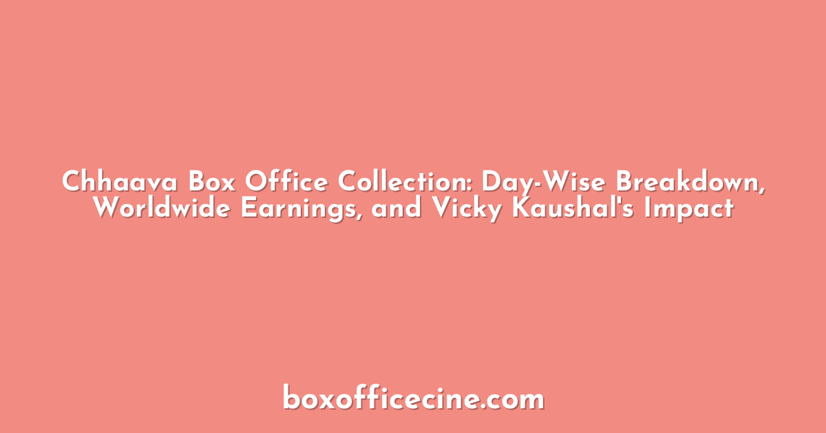 Chhaava Box Office Collection: Day-Wise Breakdown, Worldwide Earnings, and Vicky Kaushal's Impact