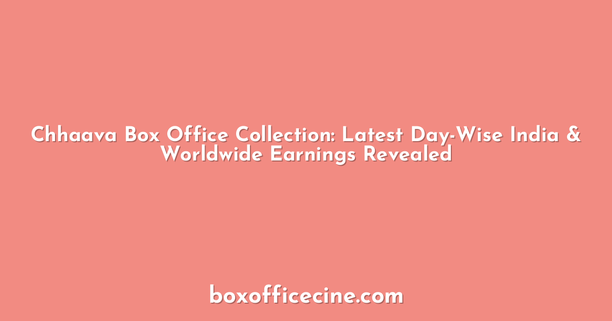 Chhaava Box Office Collection: Latest Day-Wise India & Worldwide Earnings Revealed