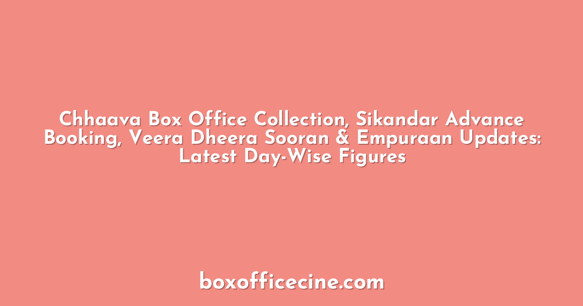 Chhaava Box Office Collection, Sikandar Advance Booking, Veera Dheera Sooran & Empuraan Updates: Latest Day-Wise Figures