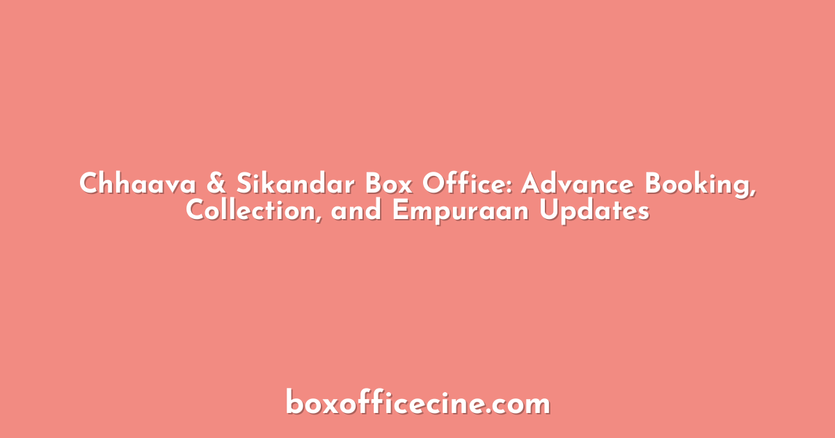 Chhaava & Sikandar Box Office: Advance Booking, Collection, and Empuraan Updates