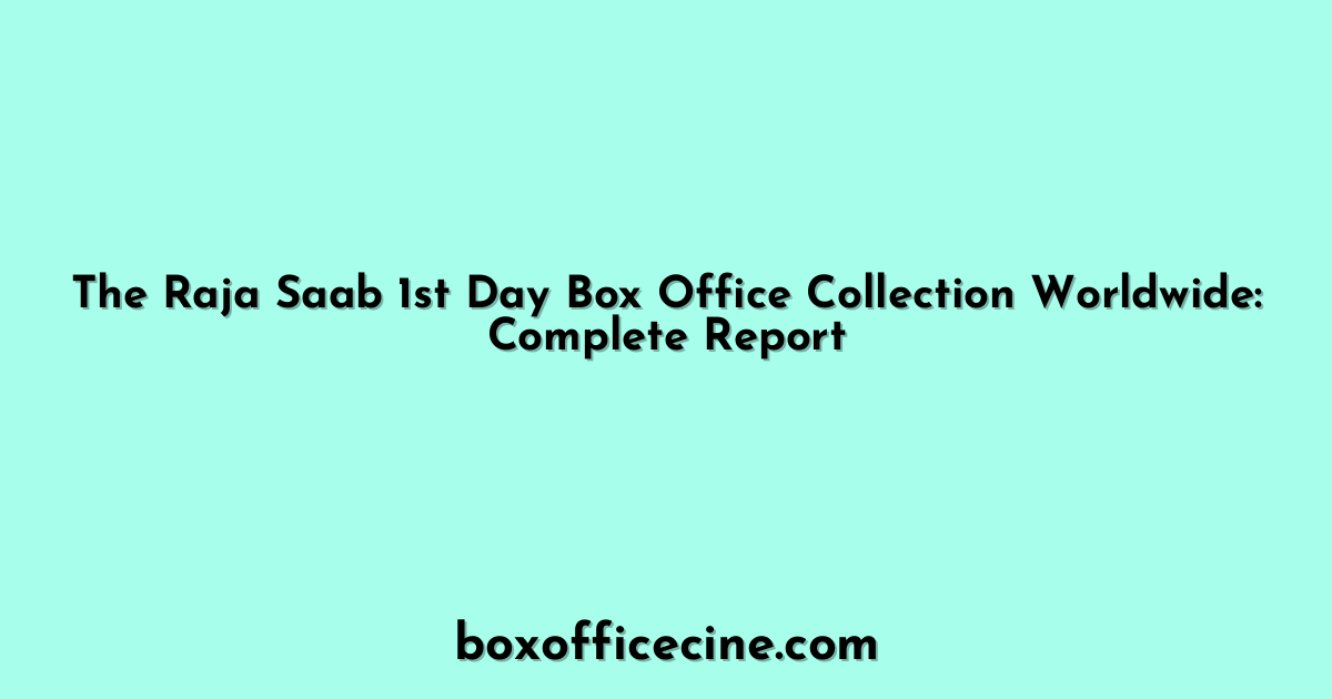 The Raja Saab 1st Day Box Office Collection Worldwide: Complete Report