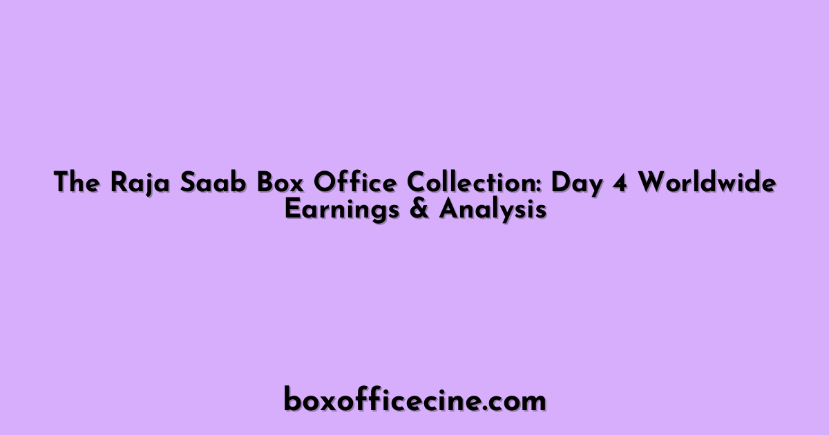 The Raja Saab Box Office Collection: Day 4 Worldwide Earnings & Analysis
